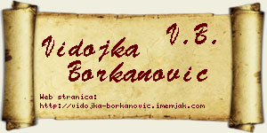 Vidojka Borkanović vizit kartica